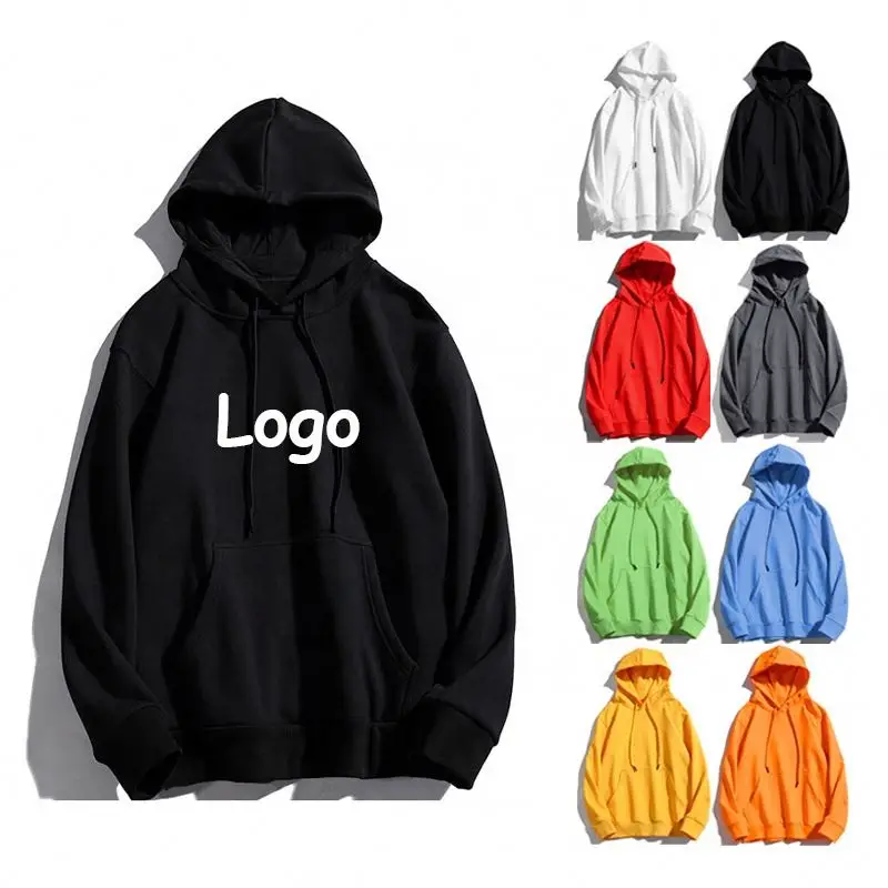 Oem Free sample Factory Wholesale oversize Men sweatshirt embroidery Plain Pullover Custom Printing Logo 100% Polyester Hoodies