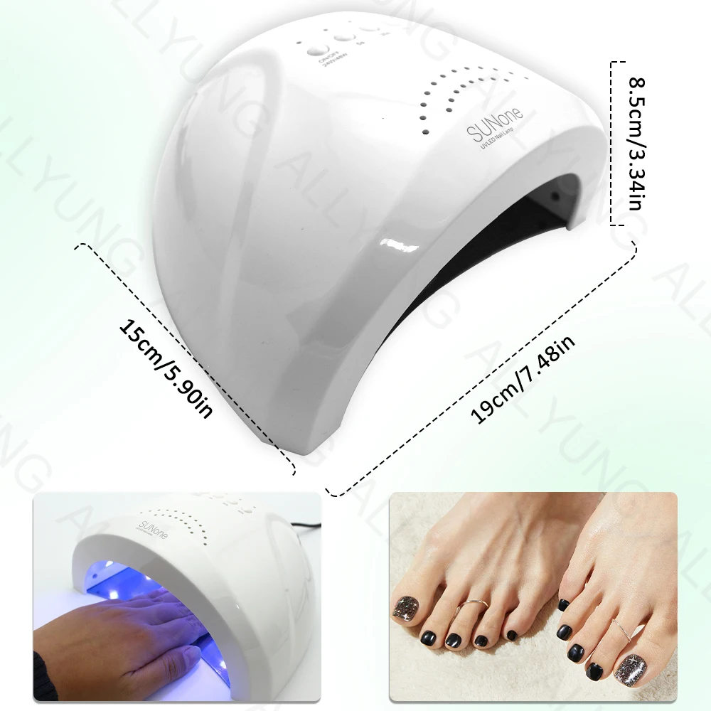 Professional 48W UV LED Nail Dryer Lamp Smart Manicure Equipment with 3 Gear Timer for Gel Polish Drying Electric Supply
