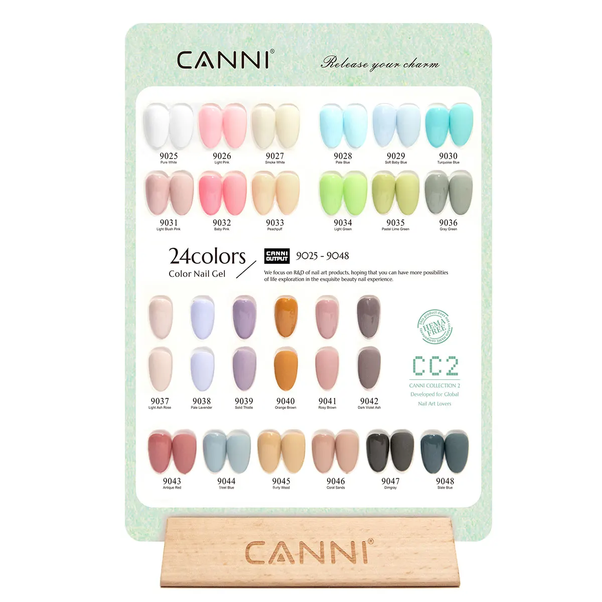 13027 # оригинальная фабрика CANNI CC2 серии MACARON Молодежная серия цветов 9025-9048 новый высококачественный Гель-лак для ногтей без хемы