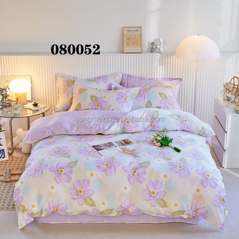 good quality home textile 100% Cotton Duvet Cover Home 4 Pieces Bed Sheet Set bed sheets set home textile