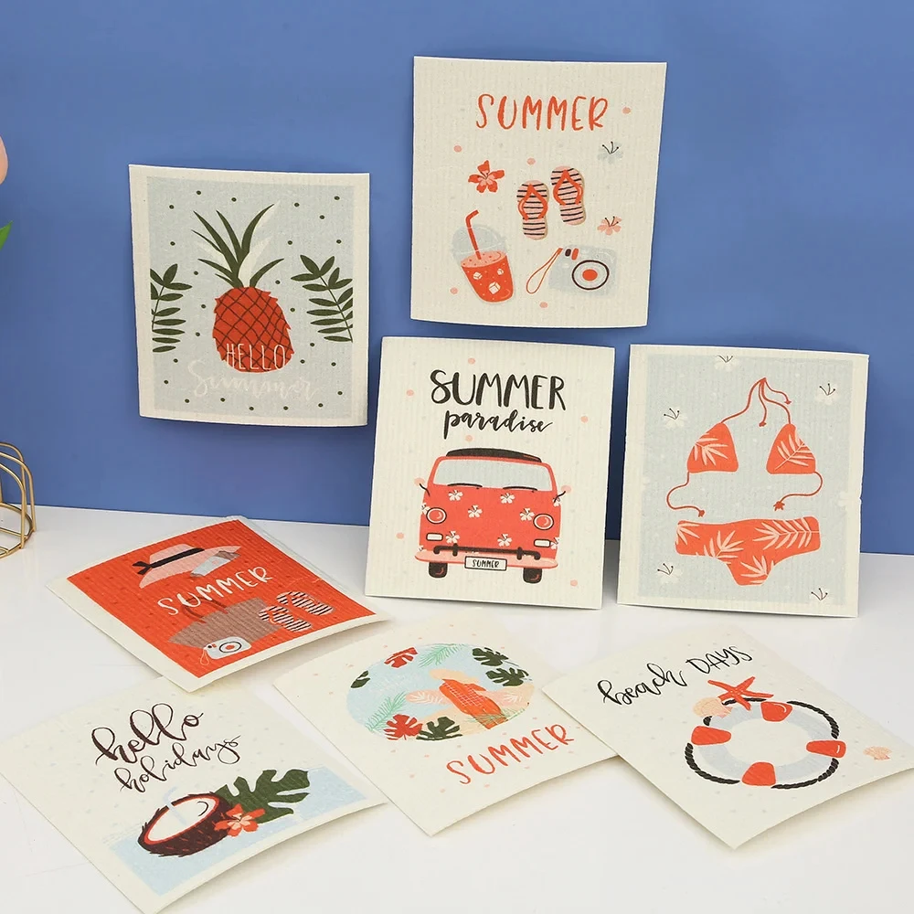 Экологически чистые многоразовые кухонные полотенца для посуды