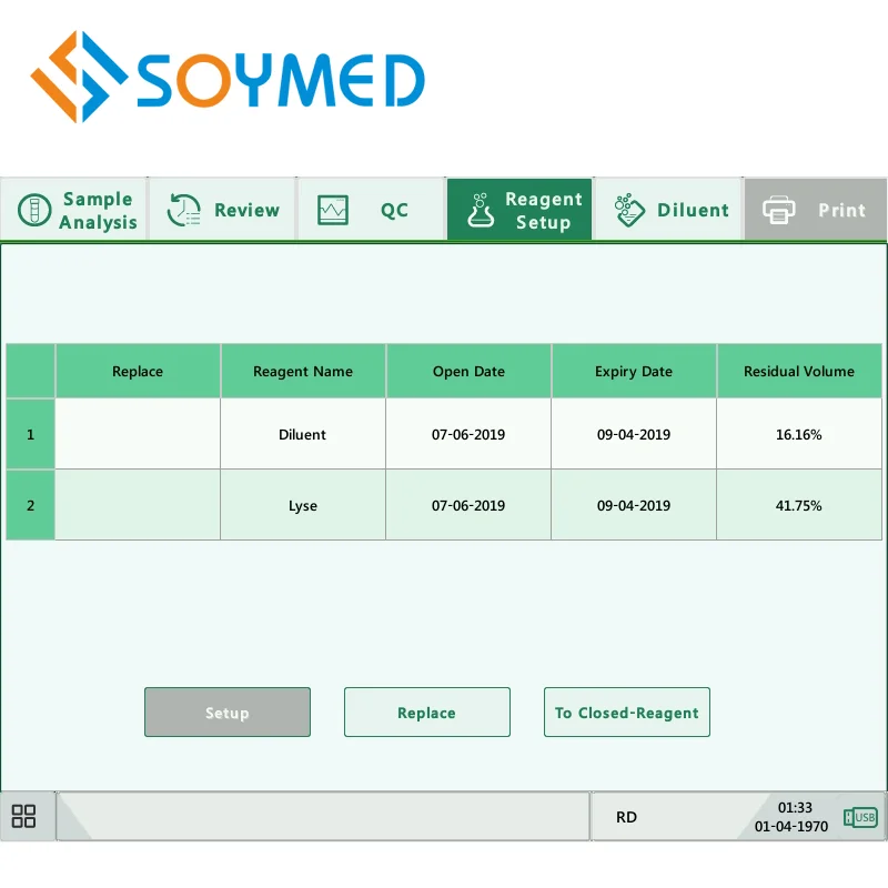 3 Diff Clinical used automatic hematology Analyzer 3 part Full Blood Count Machine For Medical and Lab