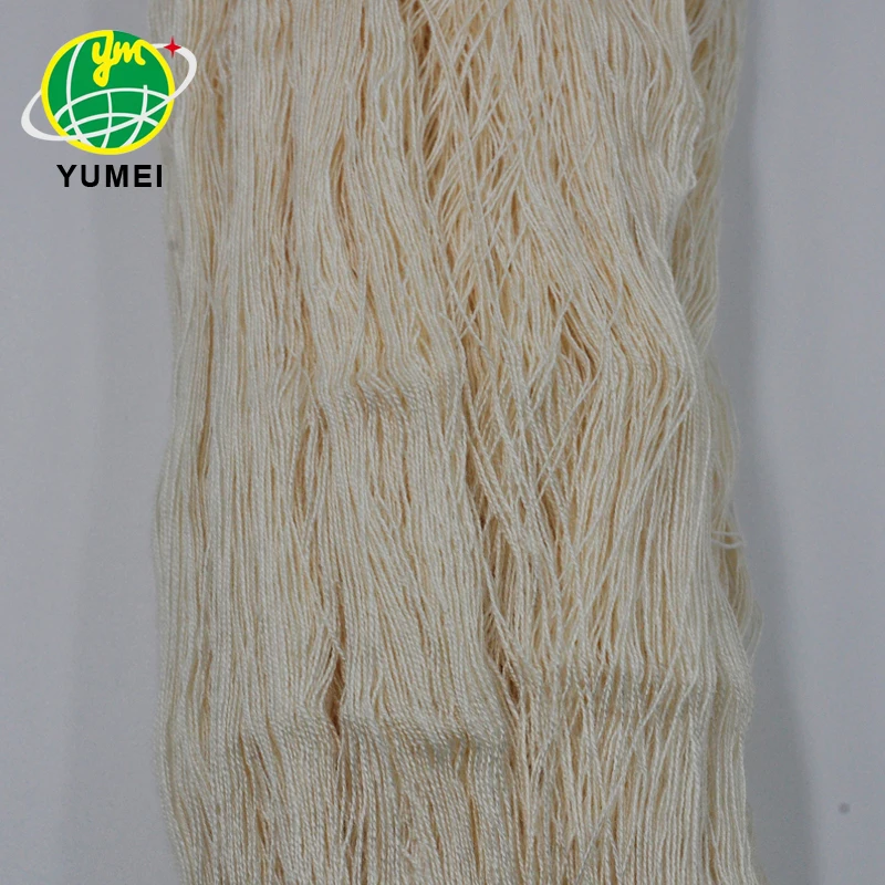 China factory Natural 100% mulberry spun silk  knitting yarn dull silk carpet yarn in hanks