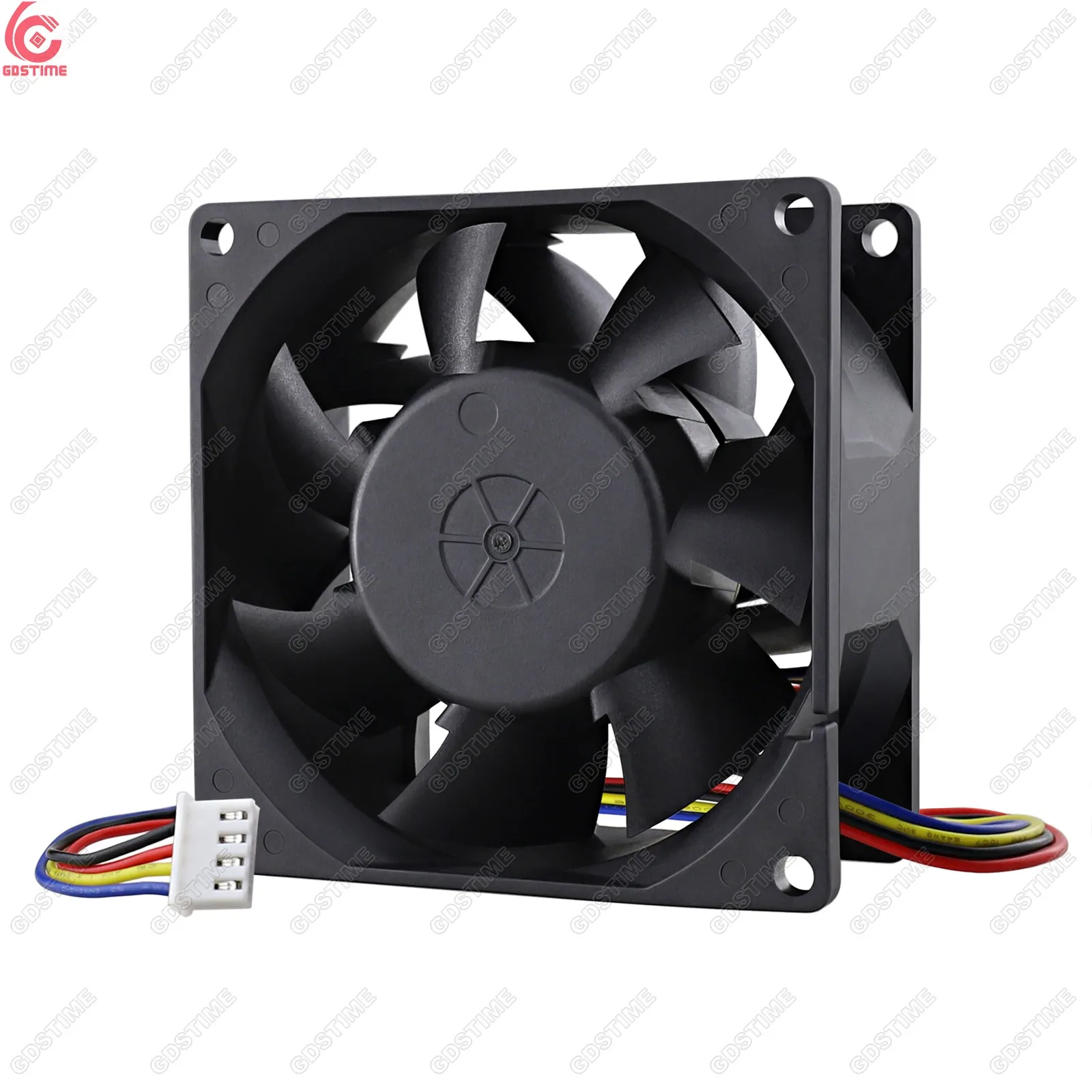 Gdstime GDP8038 80mm 80x80x38m DC 12V Fans Dual Ball Bearing 4Pin FG PWM Big Air Flow DC Axial Exhaust Cooling fan