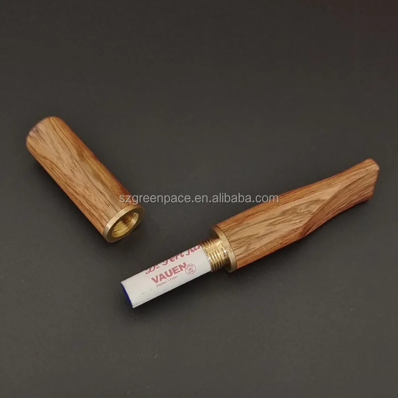 2024 wholesale Activated carbon Wooden filter tips Handmade cigarette Accessories wood mouthpiece for pre rolls