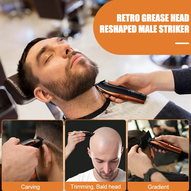 Suttik N-7778 Man Rechargeable Professional Hair Clippers Set With Charging Base Professional Barber For Beard Trimmer Bald Head