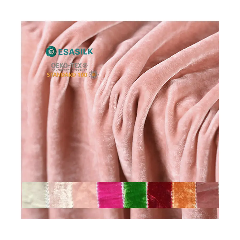 140 cm Width  Silk Fabrics Viscose Velvet Heavy Silk Velvet Fabric