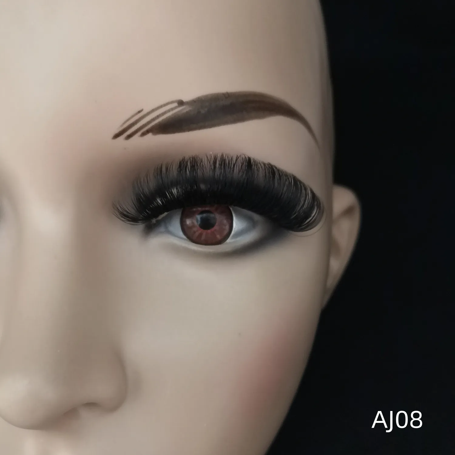 AJ08 New Arrival Private Label Faux mink c d dd curl Russian strip lash 19mm mega Luxury eyelashes