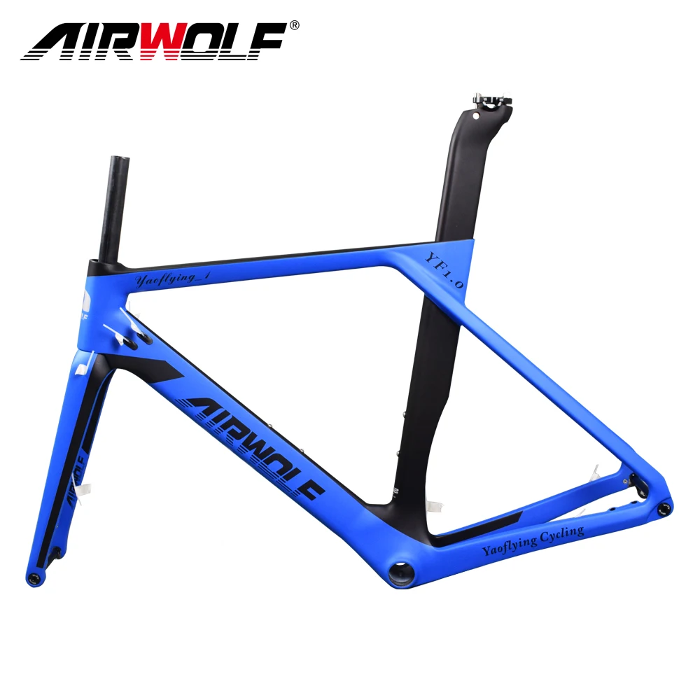 Airwolf Carbon Road Disc Frame Size 49/52/54/56cm Bicicleta Carbon Bike Frame Full Toray T1000 Carbon Frame Road