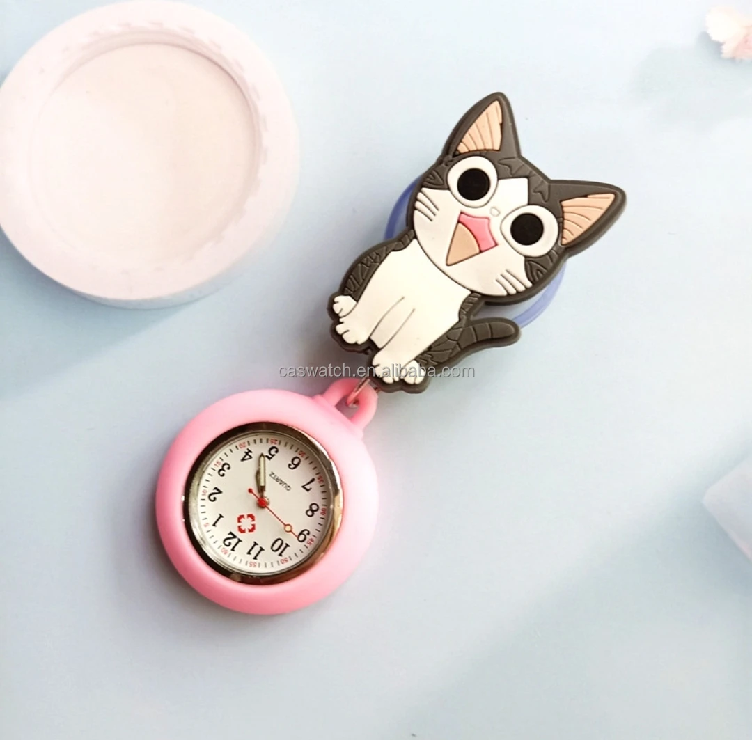 cheap factory price women girls nurse fob watches silicone retractable silicone nurse watch
