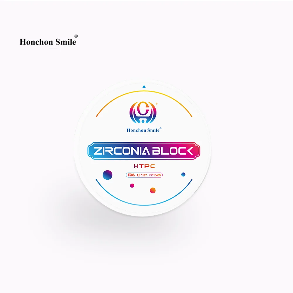 Dental Zirconia Blocks HTPC 98mm 1350Mpa Dental Lab Product Cad Cam Milling Blank Ceramic Block Zirconia Block Manufacturer