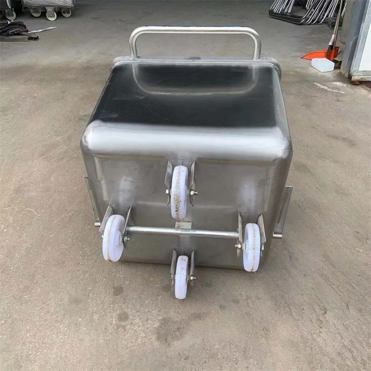 Stainless Steel lifting fish fruit vegetables trolley Cart buggy meat drum trolley