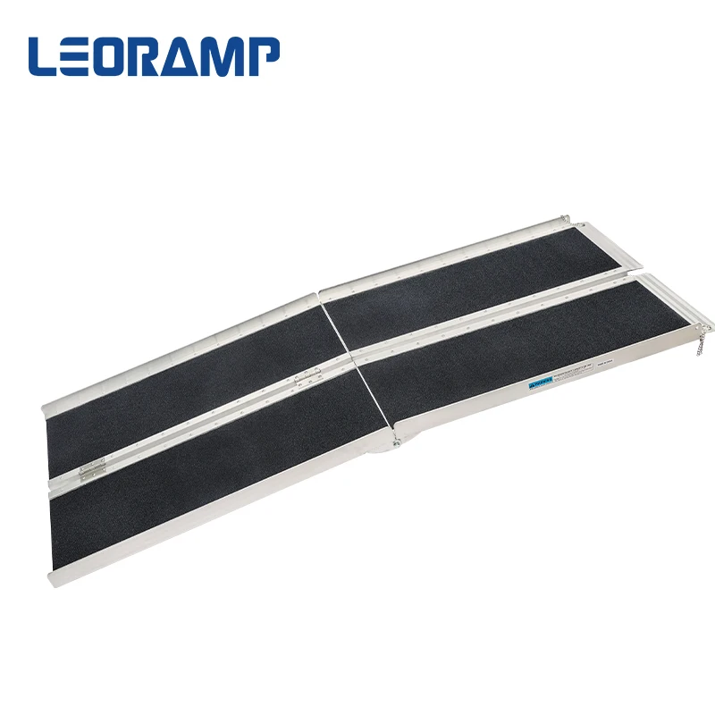 Portable threshold ramp wheelchair access ramp for stairs