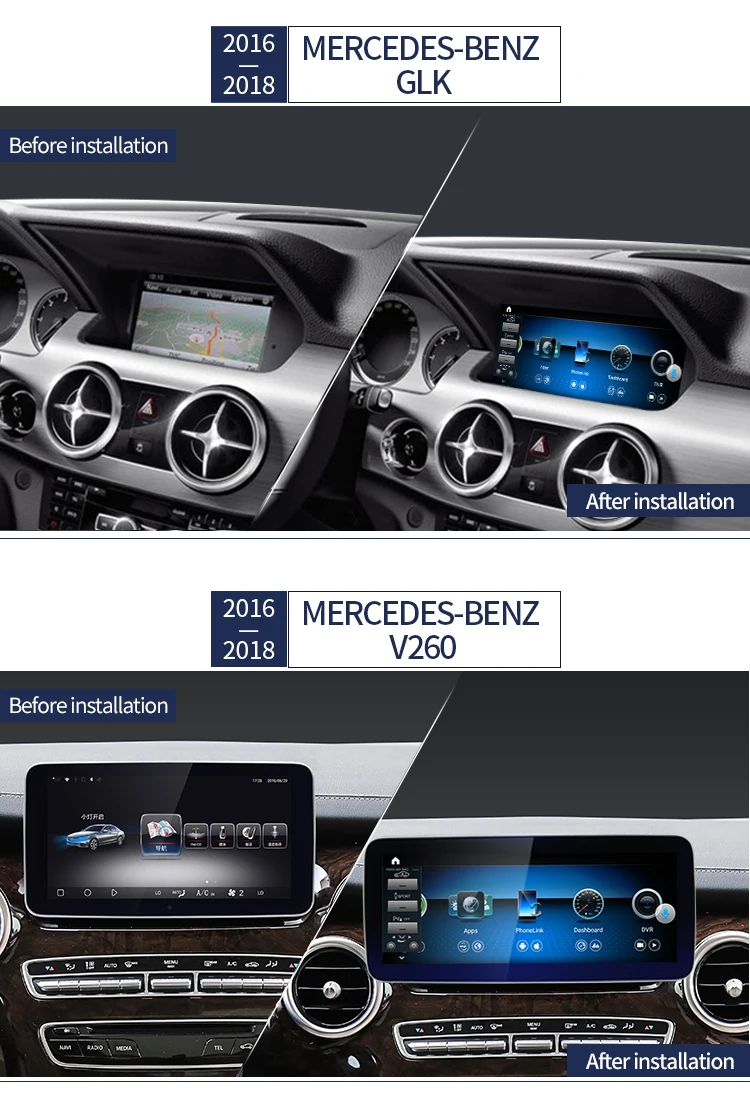Автомобильный GPS-навигатор 10 25 дюйма 4G 64 ГБ для Mercedes Benz GLK Class X204 с поддержкой carplay