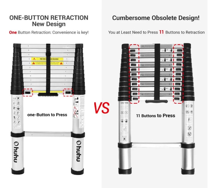 Telescopic Lightweight Aluminium Foldable Step Folding Ladder