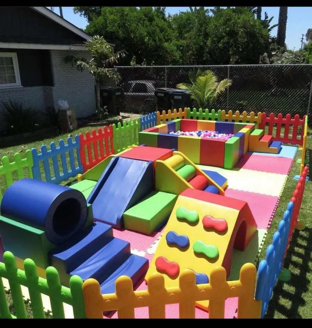 Party rental equipment for sale mobile soft playground set coloured soft play