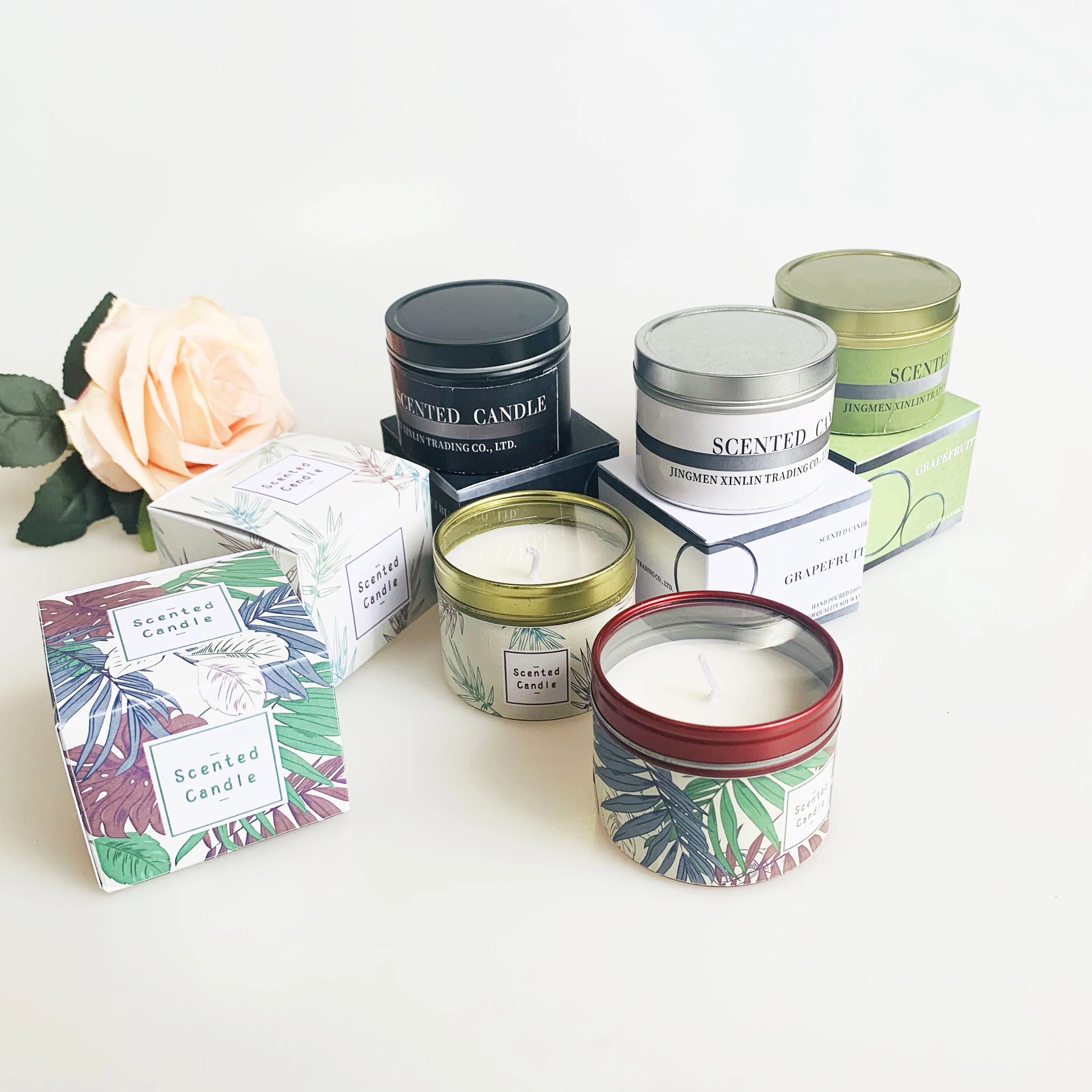 Small Size  Soy Wax Traveling Tin Aroma Candles Wholesale Manufacturer Tin Scented Candles