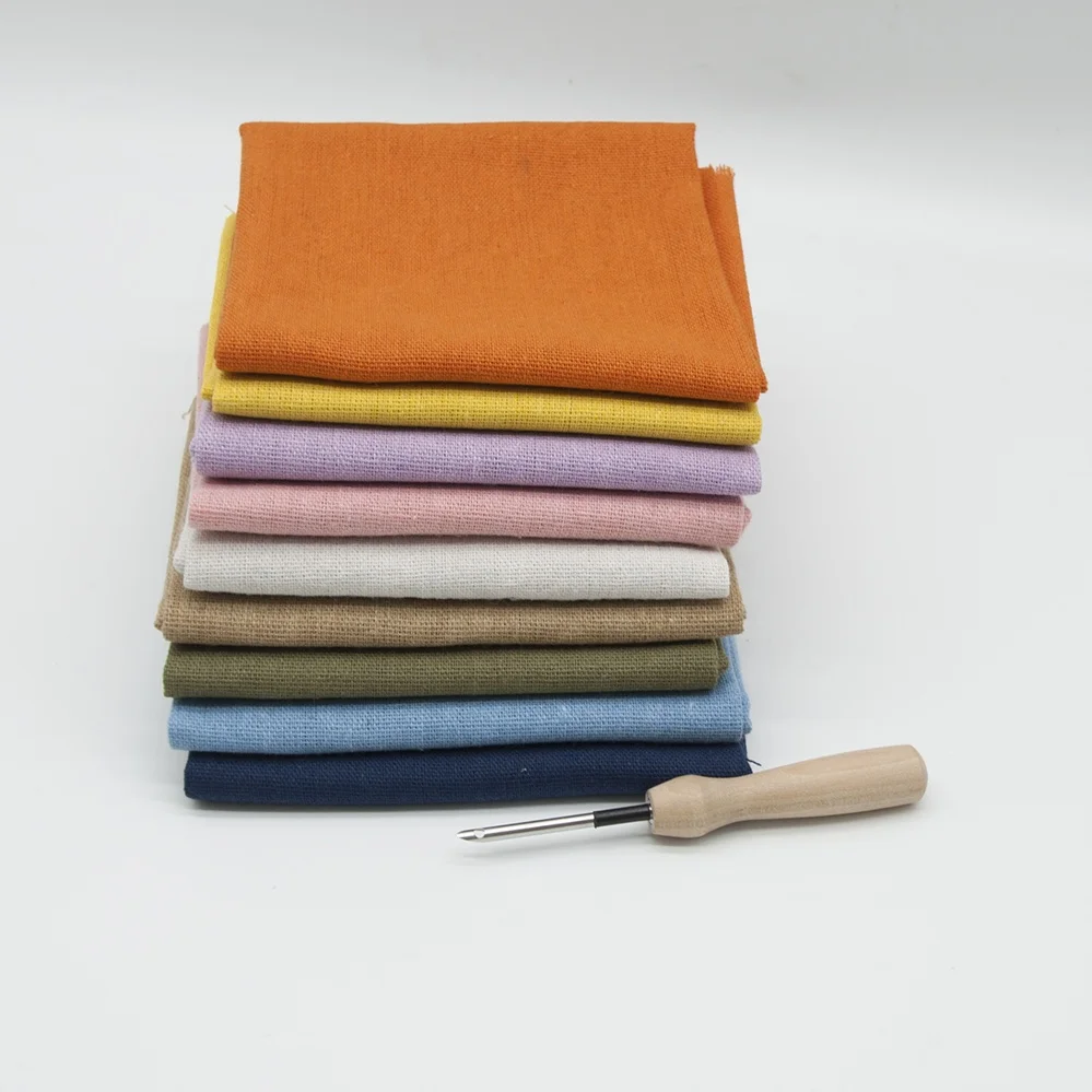 Color fabric with punch needle