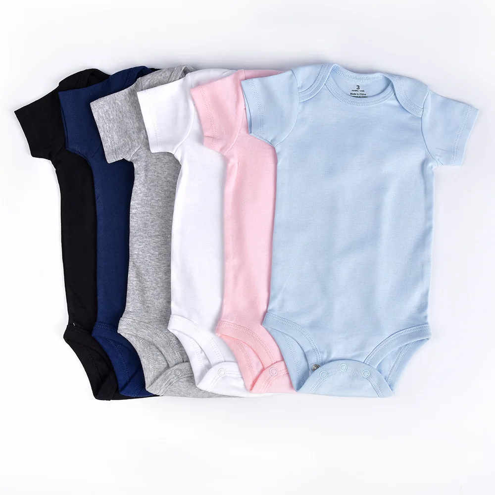 Manufacturer Cheap Wholesale Low Price Cotton Baby Romper Unisex Cheap Apparel Stock Clearance Stock Goods 0-24 M Baby Clothes