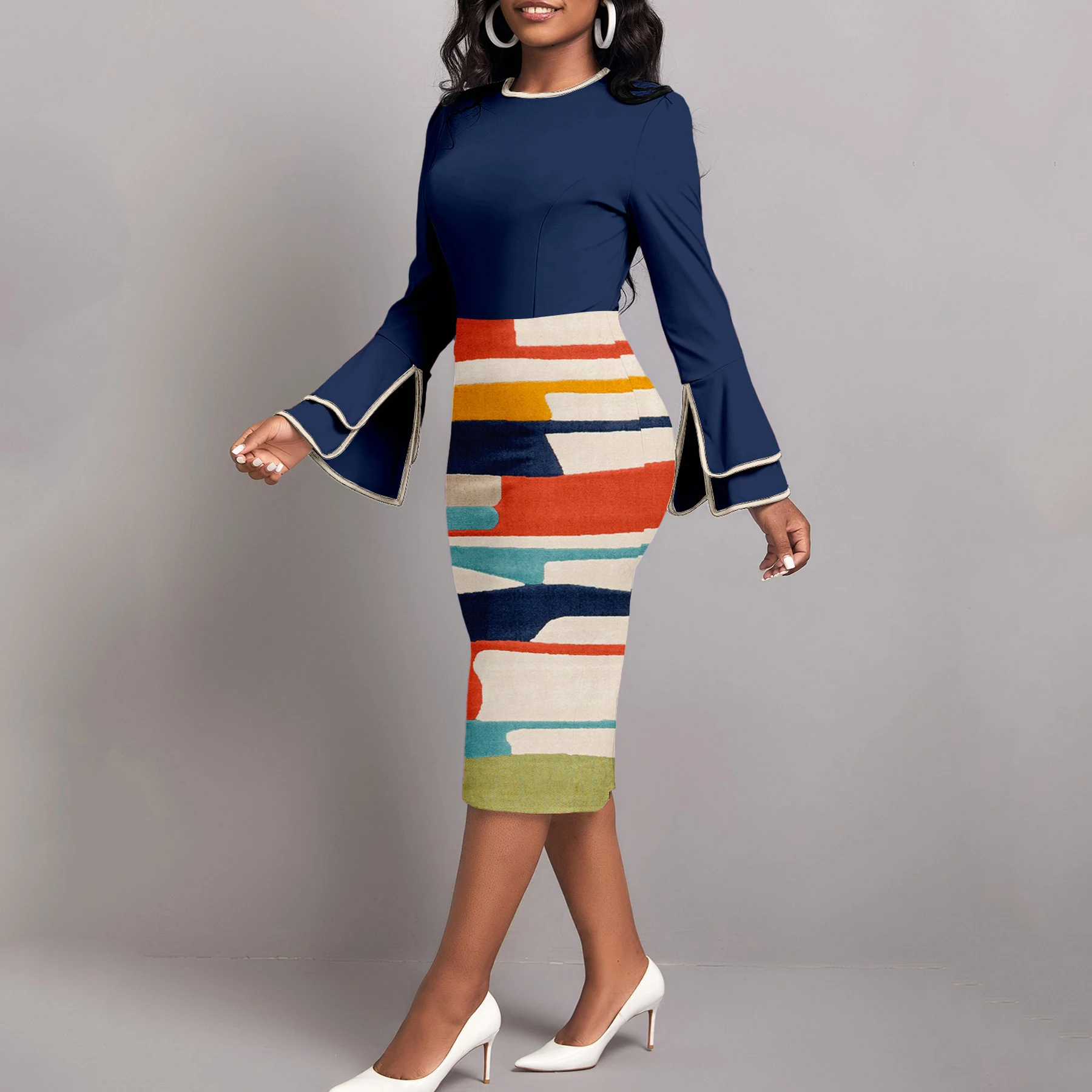 New arrivals woman clothes wholesale vintage fashion apparel elegant lady floral american long Evening casual Dresses