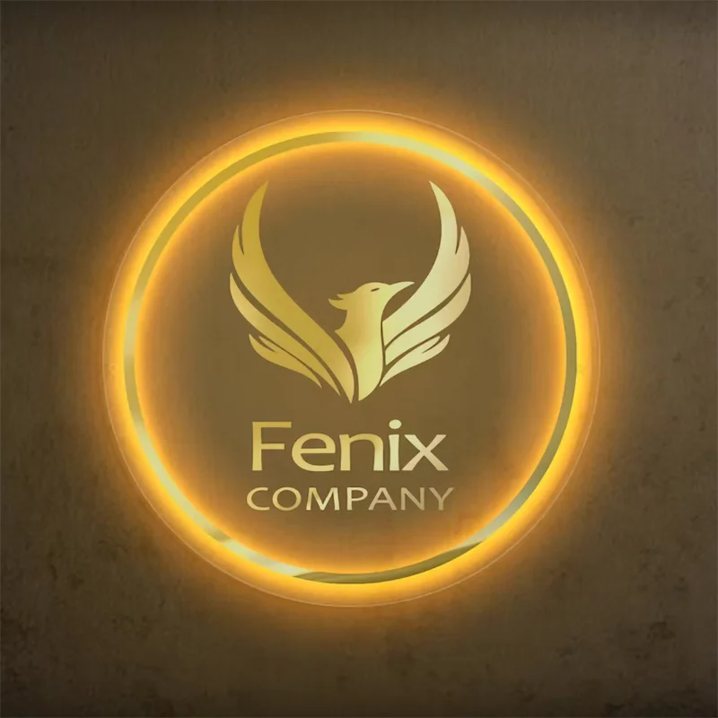 Professional Manufacturer Stainless Steel Halo Lit Signage Backlit Letter Sign Metal Face Channels Signs