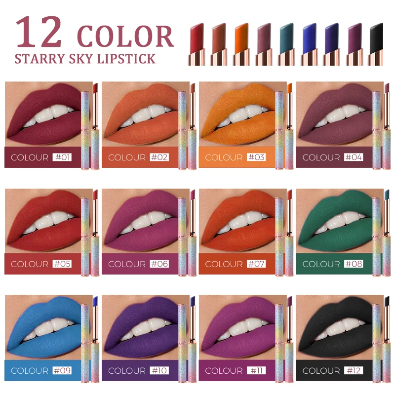 Red Lipstick Wholesale Silky Smooth Soft Lip Color Waterproof Permanent Kiss-proof Matte Lipstick