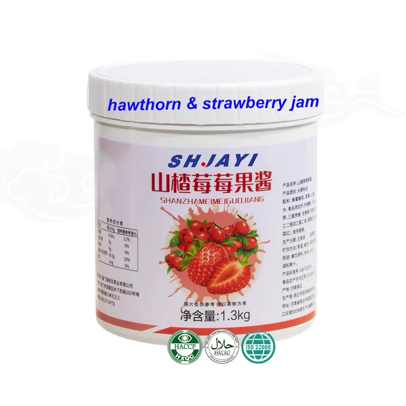 Магазин Пузырькового чая сырье фруктовый джем боярышник клубничный