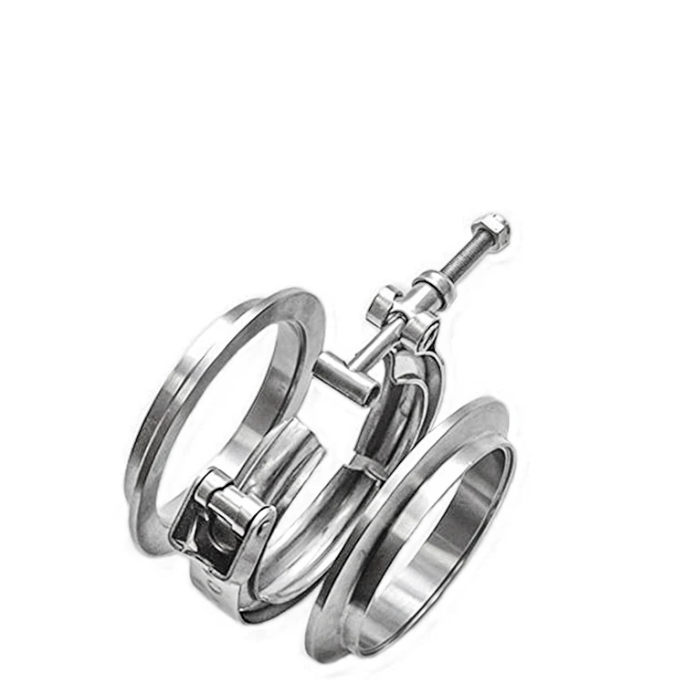Stainless Steel quick release v-band clamp assembly 3 inch/ 76.2mm with male and female Flange kit for Turbo pipe connect