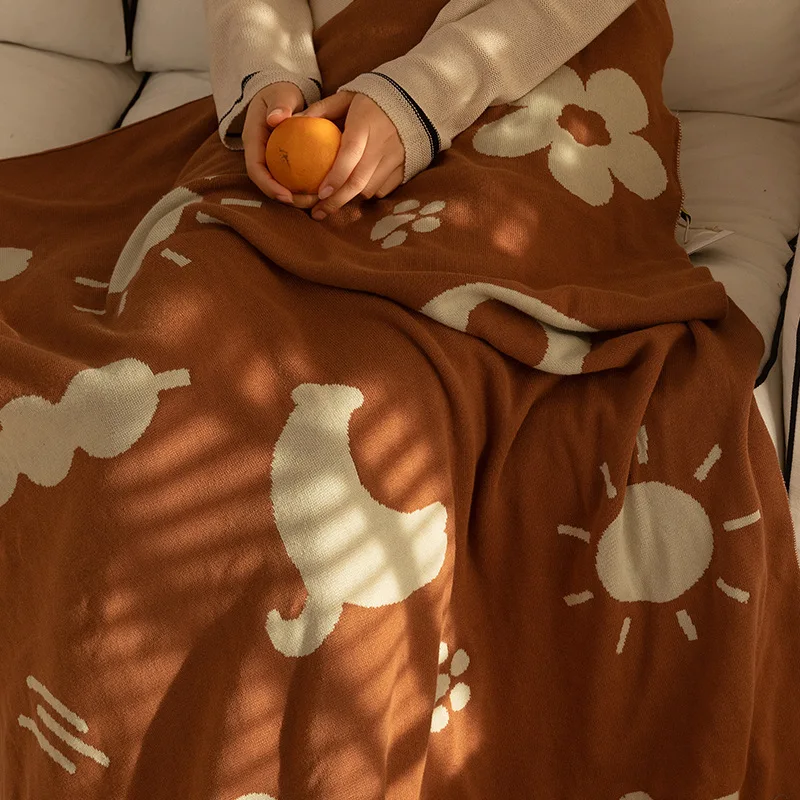 Super Soft Knitted Blanket Luxury Cotton Sofa Blanket Bed Throw Blanket