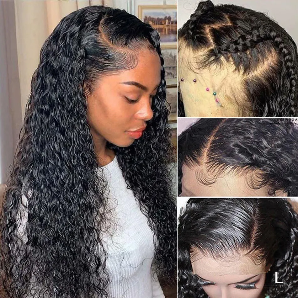 Cheap Quality Deep Wave Brazilian Natural Human Hair Wigs Human Hair Lace Front Wig Glueless Hd Lace Frontal Wig For Black Women