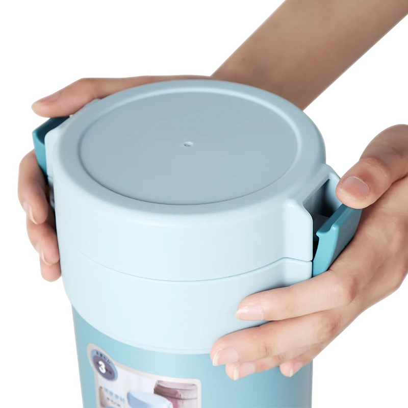 1.5L 3 Layer Eco Friendly 304 Stainless Steel keep hot 12 hours Thermo Lunch Box Food Container