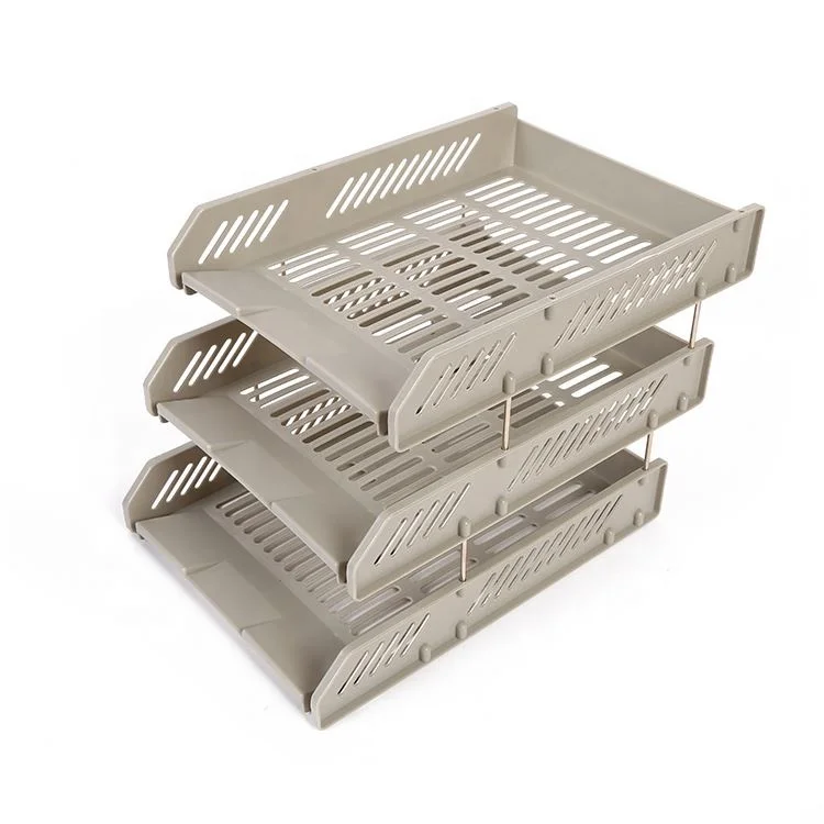 
Classic Custom Color 3 Layer Stackable Office Desktop Stationery Plastic File Tray 