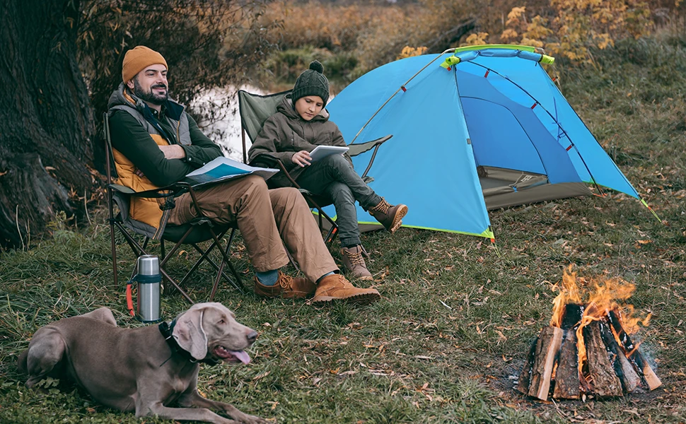 Double Layer 1 or 2 Person Automatic Hiking Tent Waterproof Family Camping Tent