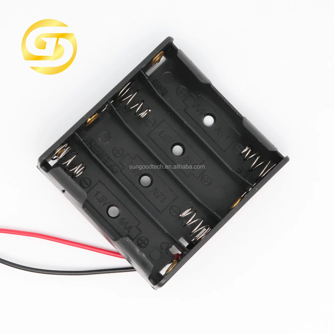 6V 4AA Battery Holder With 15cm Wire 4xAA Battery Slot Battery Box 4pcs 1.5V