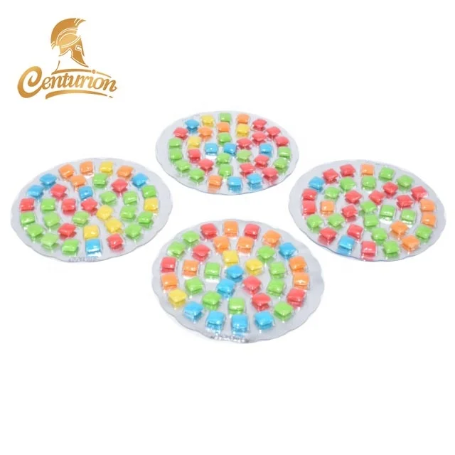wordcup mini xylitol fruit flavored chewing bubble gum with blister pack