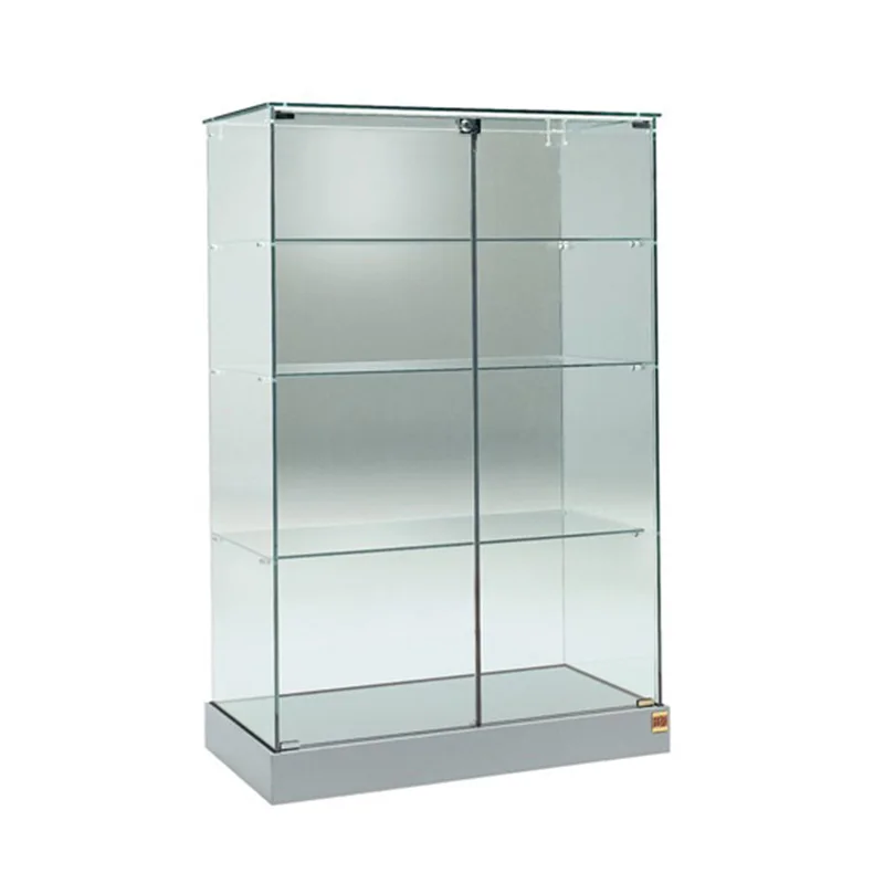 Retail Store Glass Shelf Cosmetic Showcase Display Cabinet Glass Display Showcase