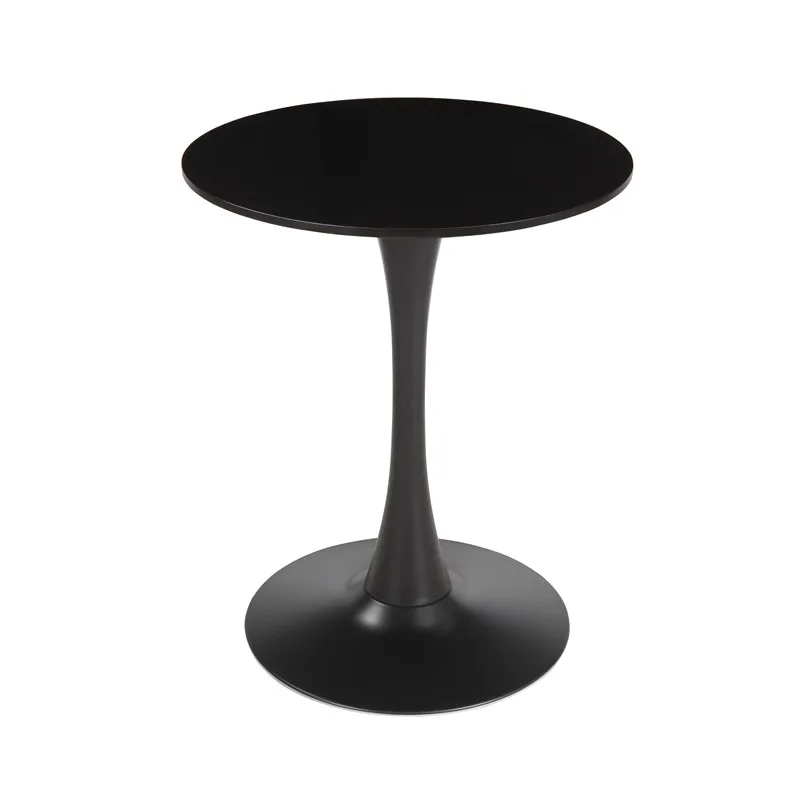 High gloss white ceramic tulip base antique coffee table