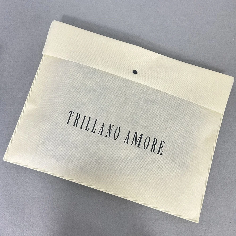 Wholesale Custom logo Non-woven bag packaging Nonwoven snap button Bag Non Woven Bag for clothing