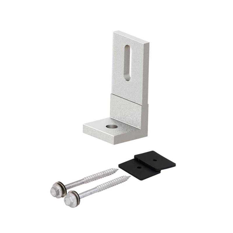 L Feet Aluminum Solar mounting system  Clamp Hooks Rail Railing End and Middle Clamps for Solar Panel Installation Solar Roof
