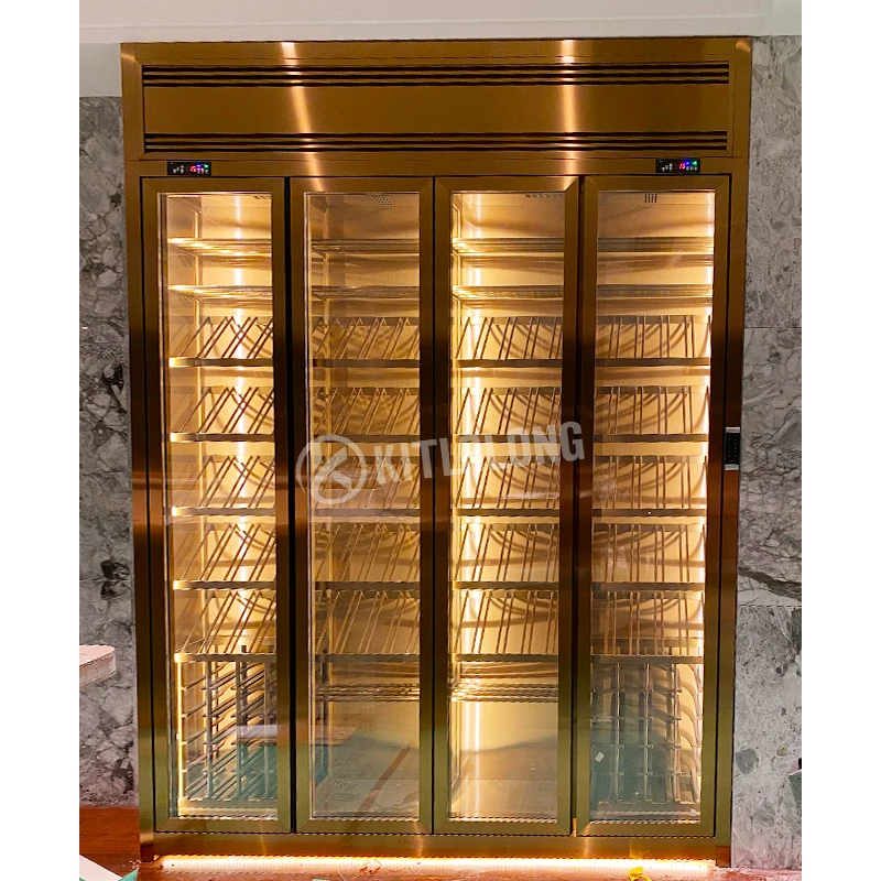 Stainless steel Commercial Bar Hotel Wine cabinet Villa Home Use Red wine coolers customizable Wine cellar