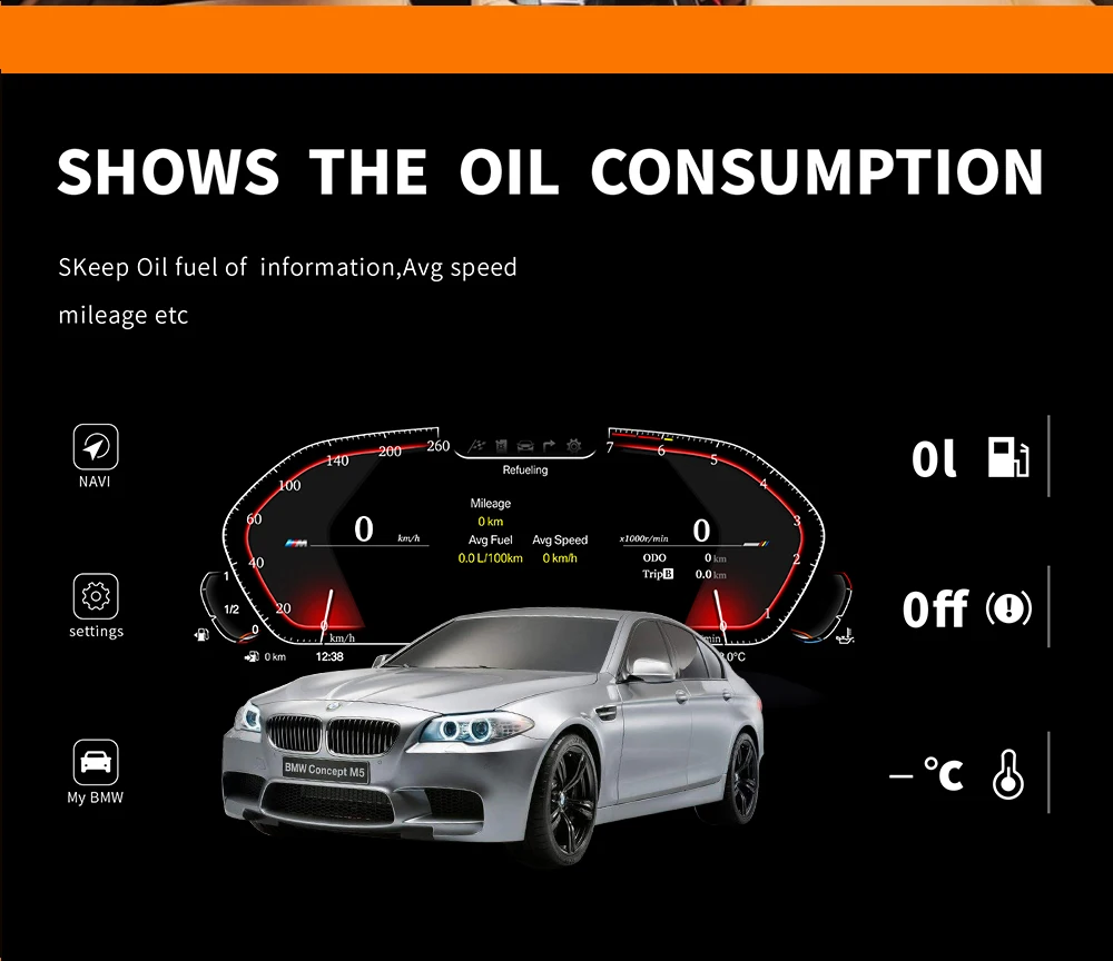 2023 Latest Original Car Digital Cluster Instrument for BMW Series 1 2 F20 F21 F22 F23 LCD Speed meters Dashboard