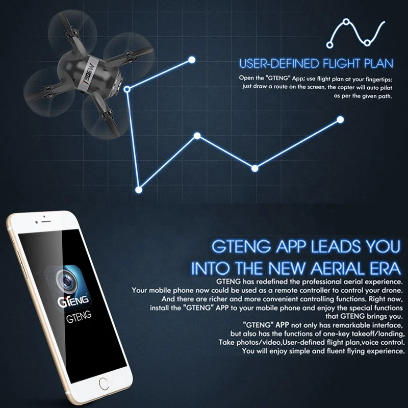 
2021 Hot Sale Wifi Video Real-time Transmission FPV Drone Micro Parrot Drone Quadcopter Camera 