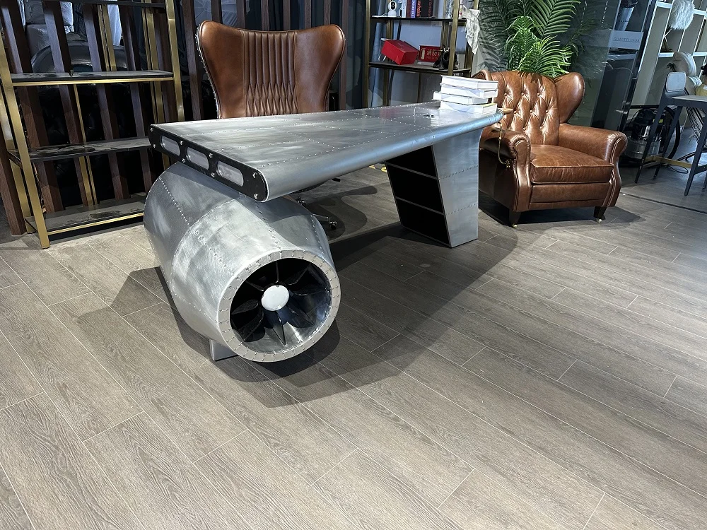 Вдохновленная мебель Авиатор офисный стол алюминиевое крыло самолета художественный Декор винтажный самолет