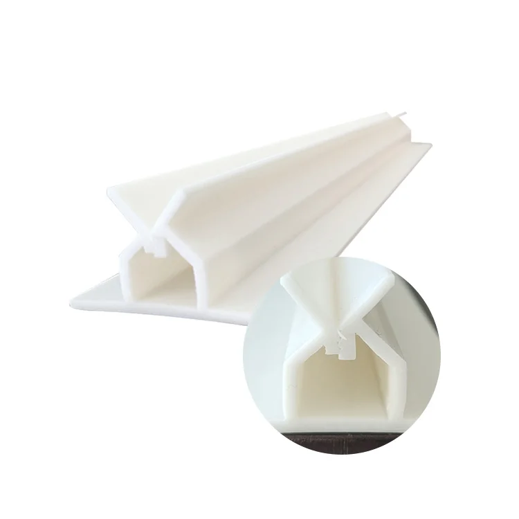 Ruizhan  fabric track pvc acoustic  stretch plastic extrusion   acoustic wall profile pvc PVC plastic wall rail customization