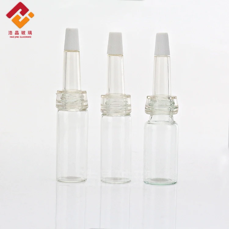 Vial tubular glass penicillin ampoule bottle for medicine pharmaceutical with Soft dropper