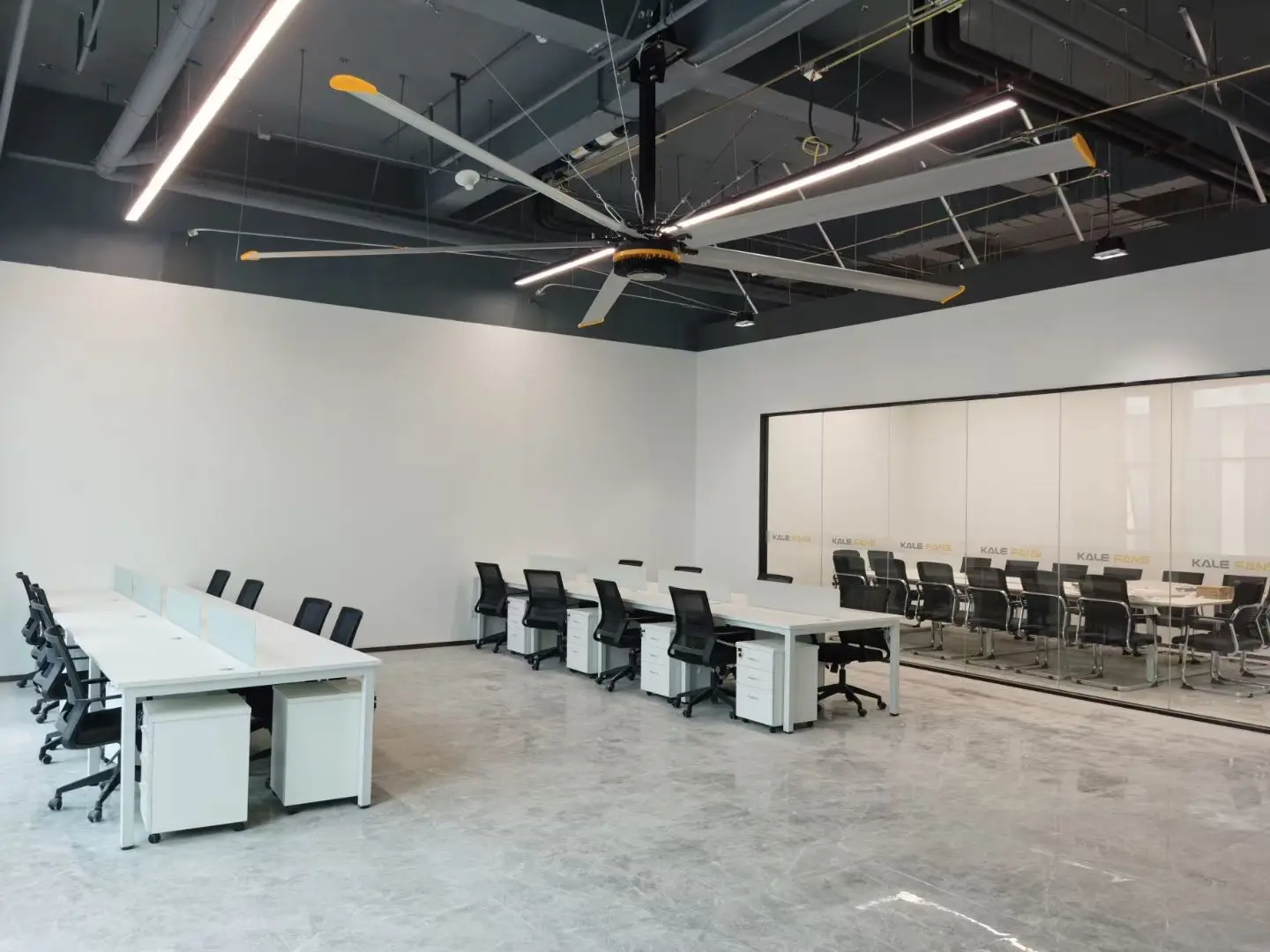 Промышленный вентилятор 7,3 м, большой двигатель PMSM, потолочные вентиляторы HVLS