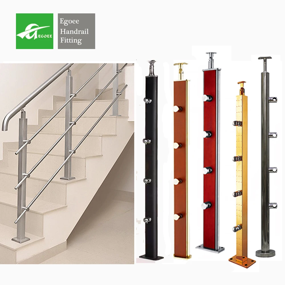 foshan shunde railing stainless steel outdoor ,304 indoor glass railing balcony,316 staircase pillar and rails