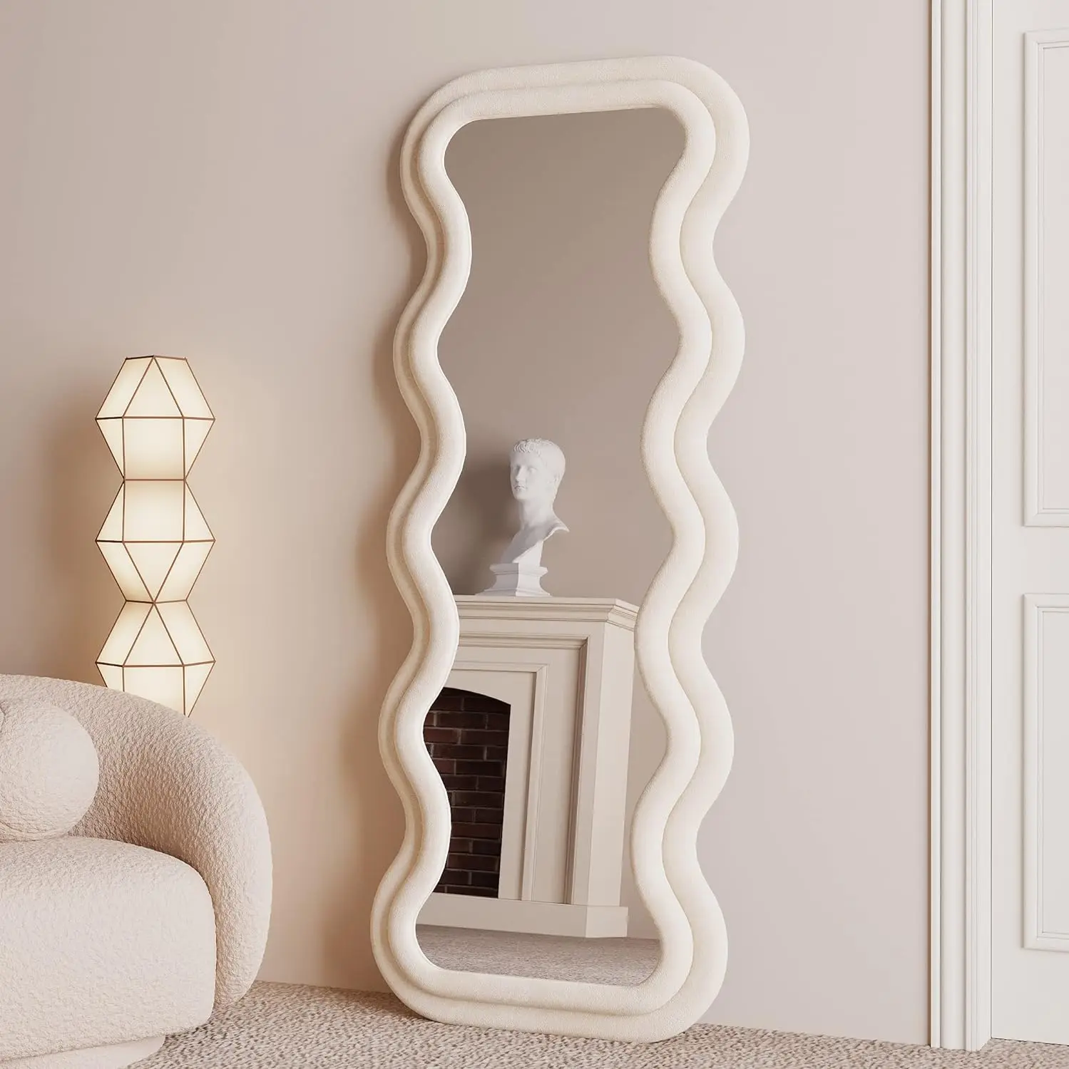 Hot Sale New Trend Irregular Framed Wall Wavy Mirror Full Length Mirrors