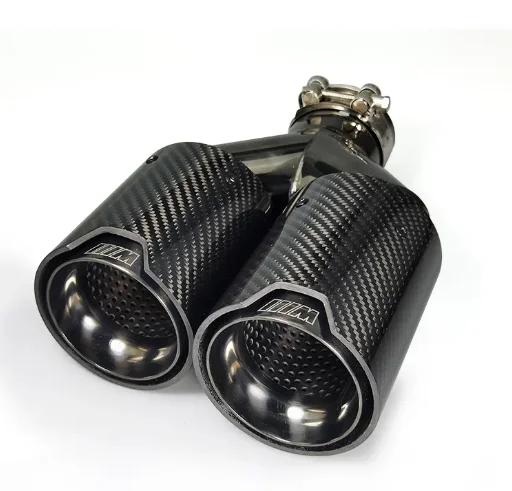 Stainless Steel Muffler for Bmw Chrom Exhaust Dual Tips Factory Customize M Performance Black Carbon Fiber