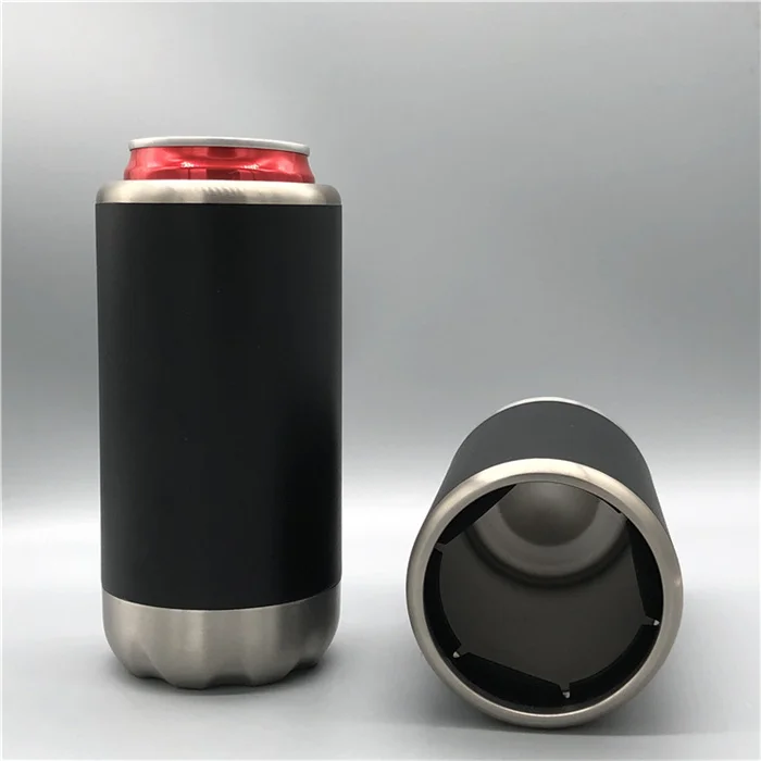 Professional manufacturer beer can cooler keeper vacuum stainless steel 12oz beer can cooler